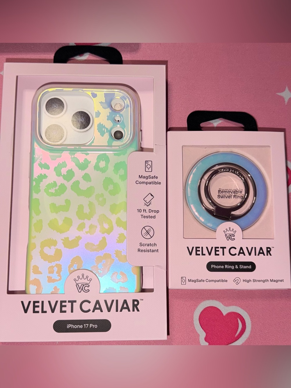 Velvet Caviar iPhone 17 Pro - White Opal Leopard